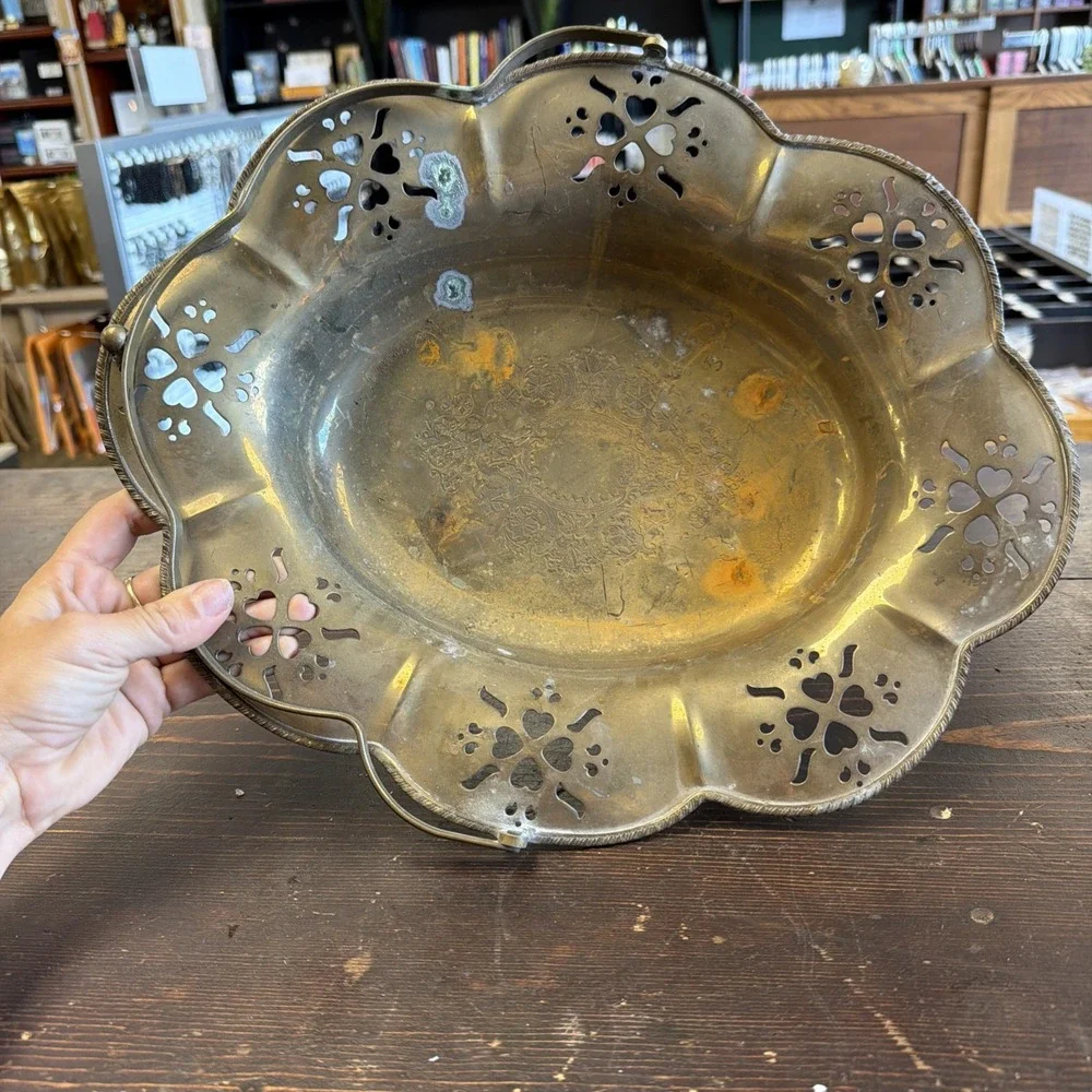 Brass Handle Fruit Bowl Andrea By Sadek